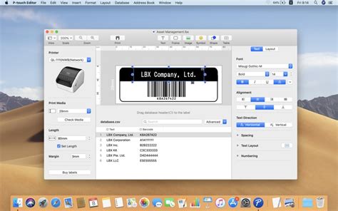 For Macintosh, open P-touch Editor Lite. . P touch editor